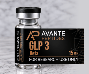 a peptide vial with the label overlaid